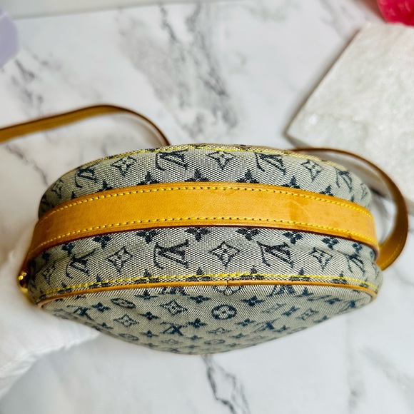 EUC Vintage Louis Vuitton Jeanne GM Blue Mini Lin Canvas Round Shoulder Bag - Picture 11 of 16